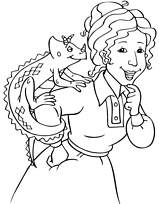 coloriage la maitresse du bus magique